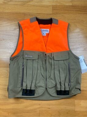 Columbia Quick loader Vest II Upland Duck Hunting Men's M Orange Tan NWT